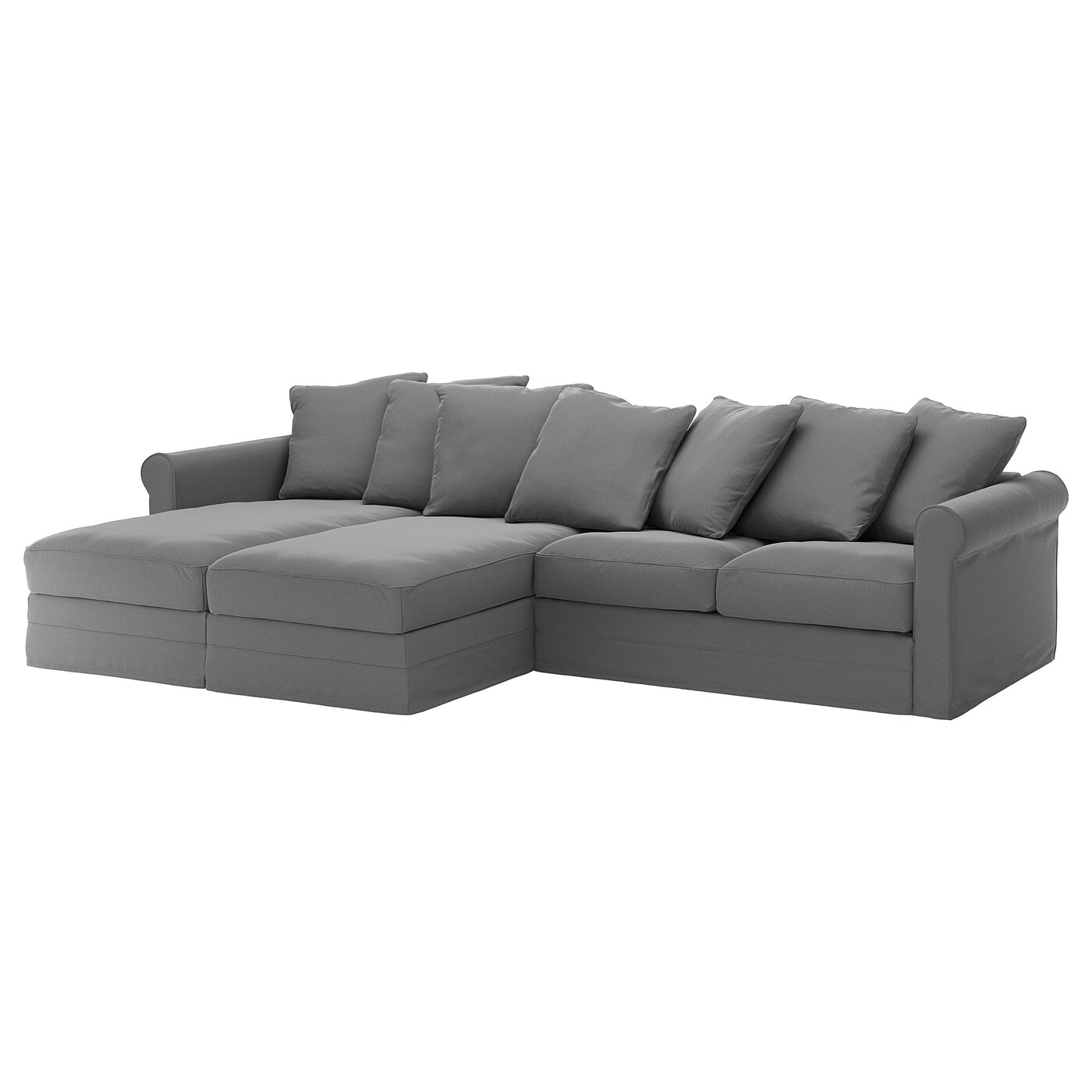 GRÖNLID 4-seat sofa with chaise longues Ljungen medium grey - IKEA