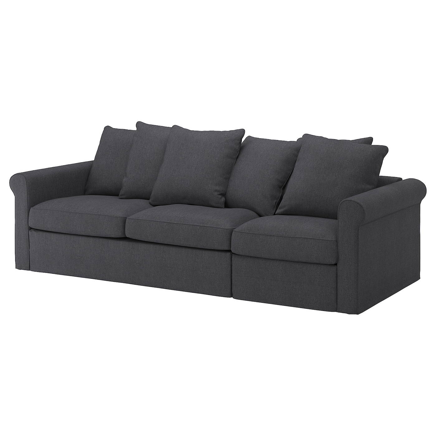 GRÖNLID cover for 3-seat sofa-bed Sporda dark grey - IKEA