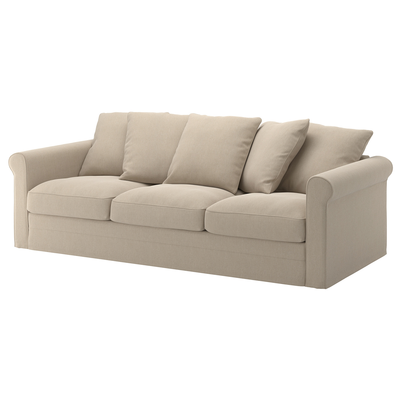 GRÖNLID cover for 3-seat sofa Sporda natural - IKEA