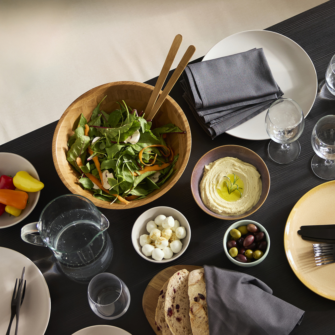 英国製   BOKHARA  ボウル & ソーサー 3セット GRÖNSAKER serving bowl bamboo - IKEA