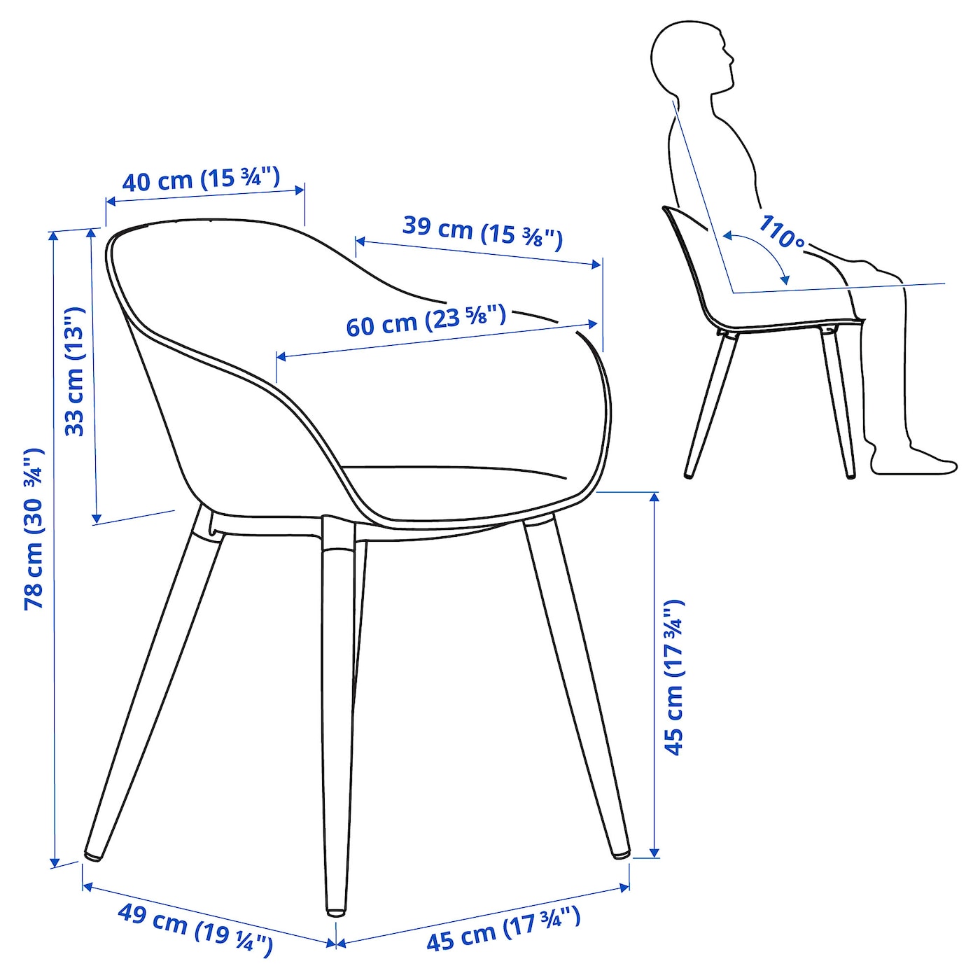 GRÖNSTA chair with armrests, in/outdoor white - IKEA