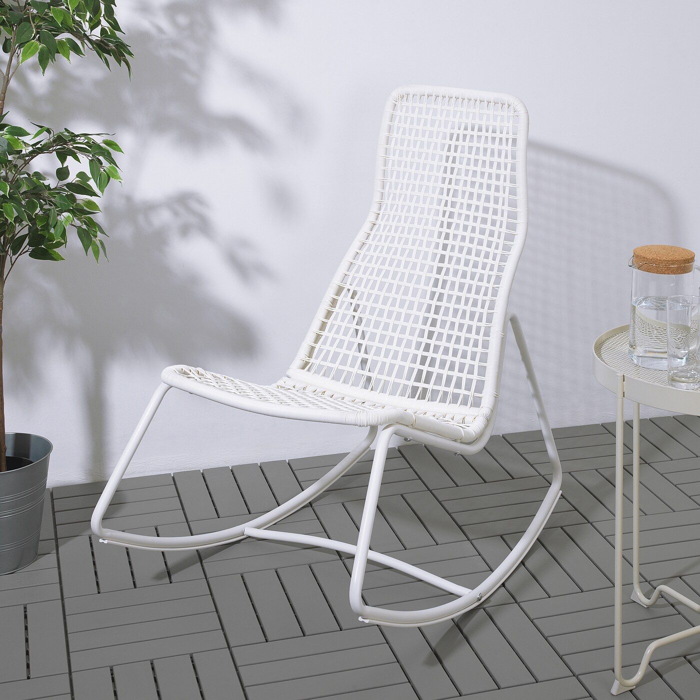IKEA gubbon グボーンロッキングチェア GUBBÖN rocking-chair, in/outdoor white - IKEA