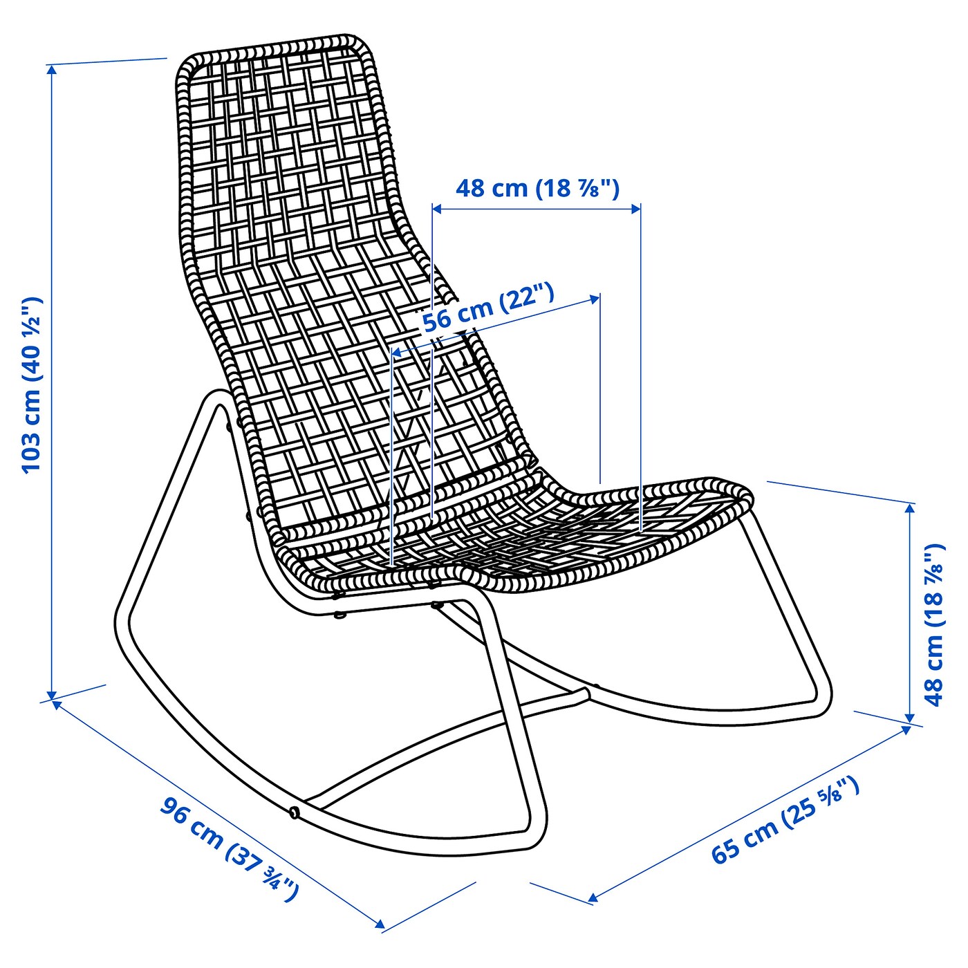 IKEA gubbon グボーンロッキングチェア GUBBÖN rocking-chair, in/outdoor white - IKEA