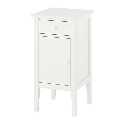 OLDERDALEN bedside table grey-green/pine - IKEA