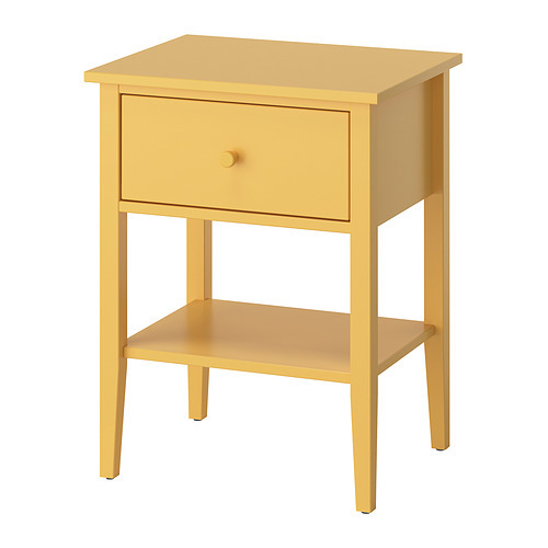 OLDERDALEN bedside table grey-green/pine - IKEA