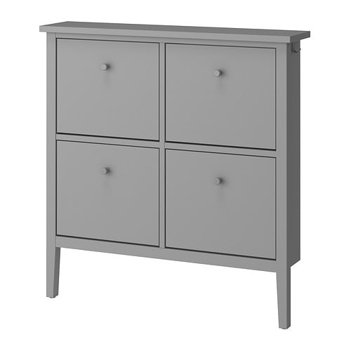IKEA/HEMNES シューズボックス HEMNES ヘムネス シューズボックス2段×2, ホワイト, 107x22x101