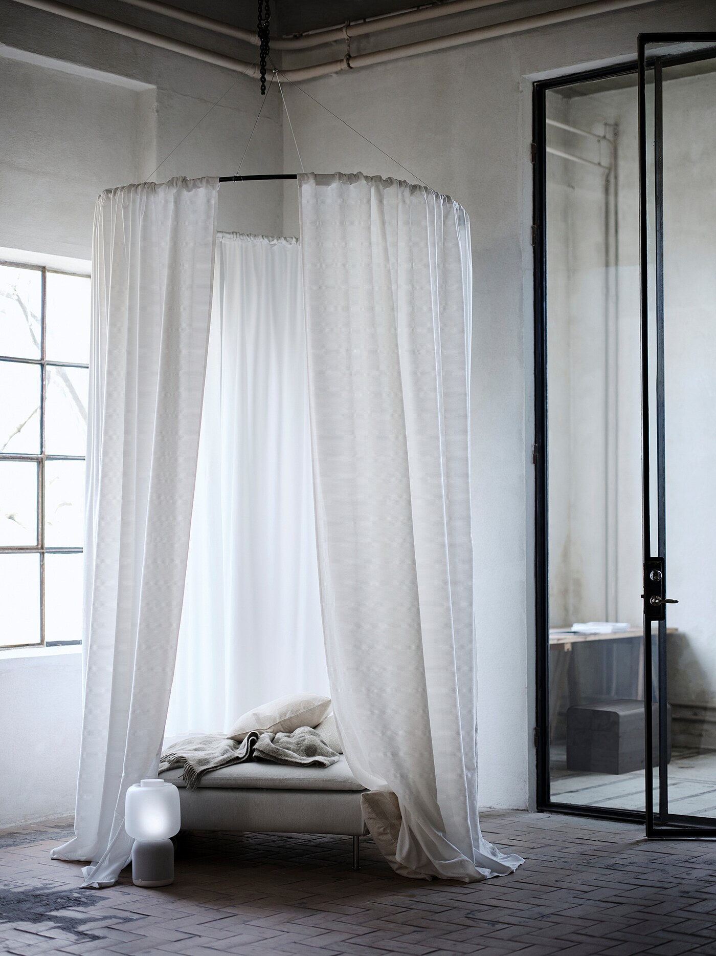 GUNNLAUG sound absorbing curtain white - IKEA