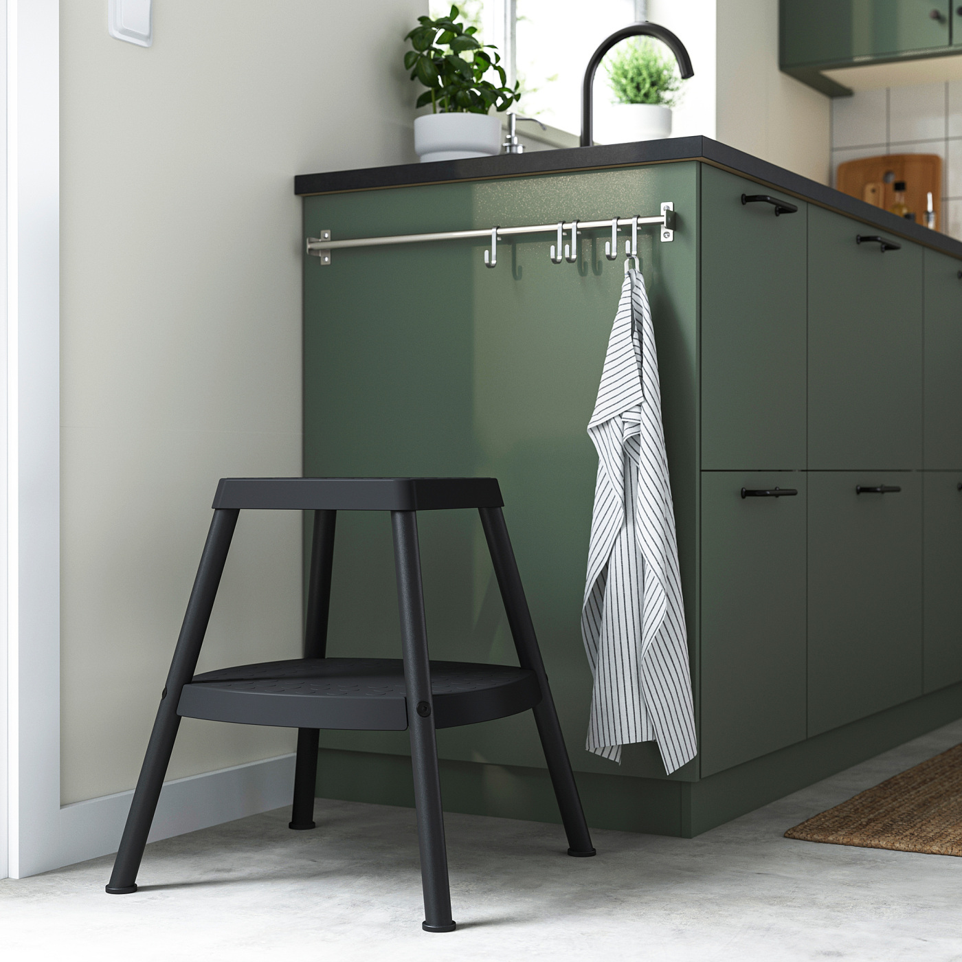 HADDARP step stool 4-way black-grey - IKEA
