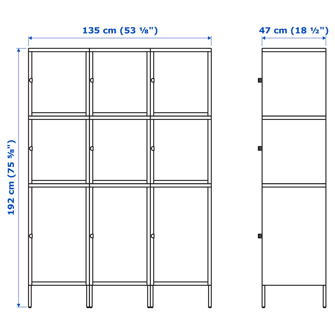 HÄLLAN storage combination with doors white - IKEA