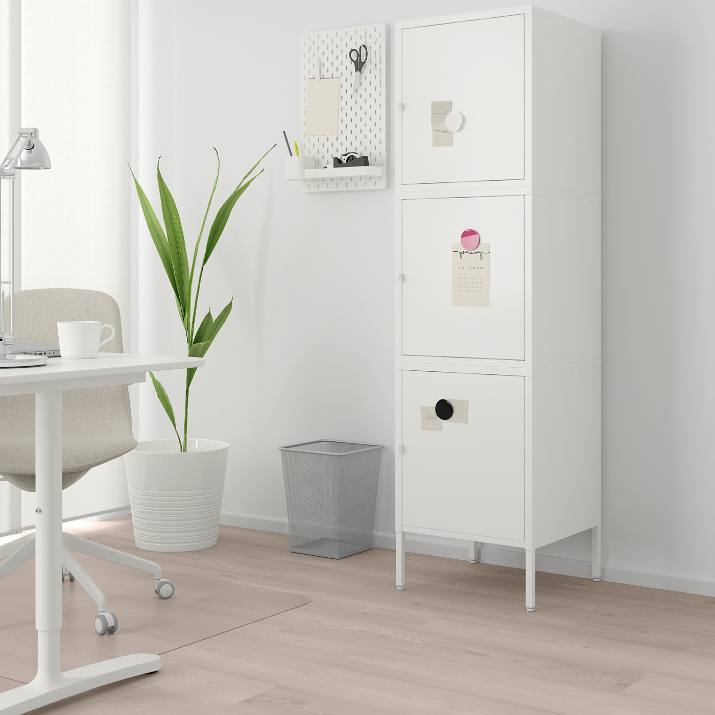 HÄLLAN storage combination with doors white - IKEA