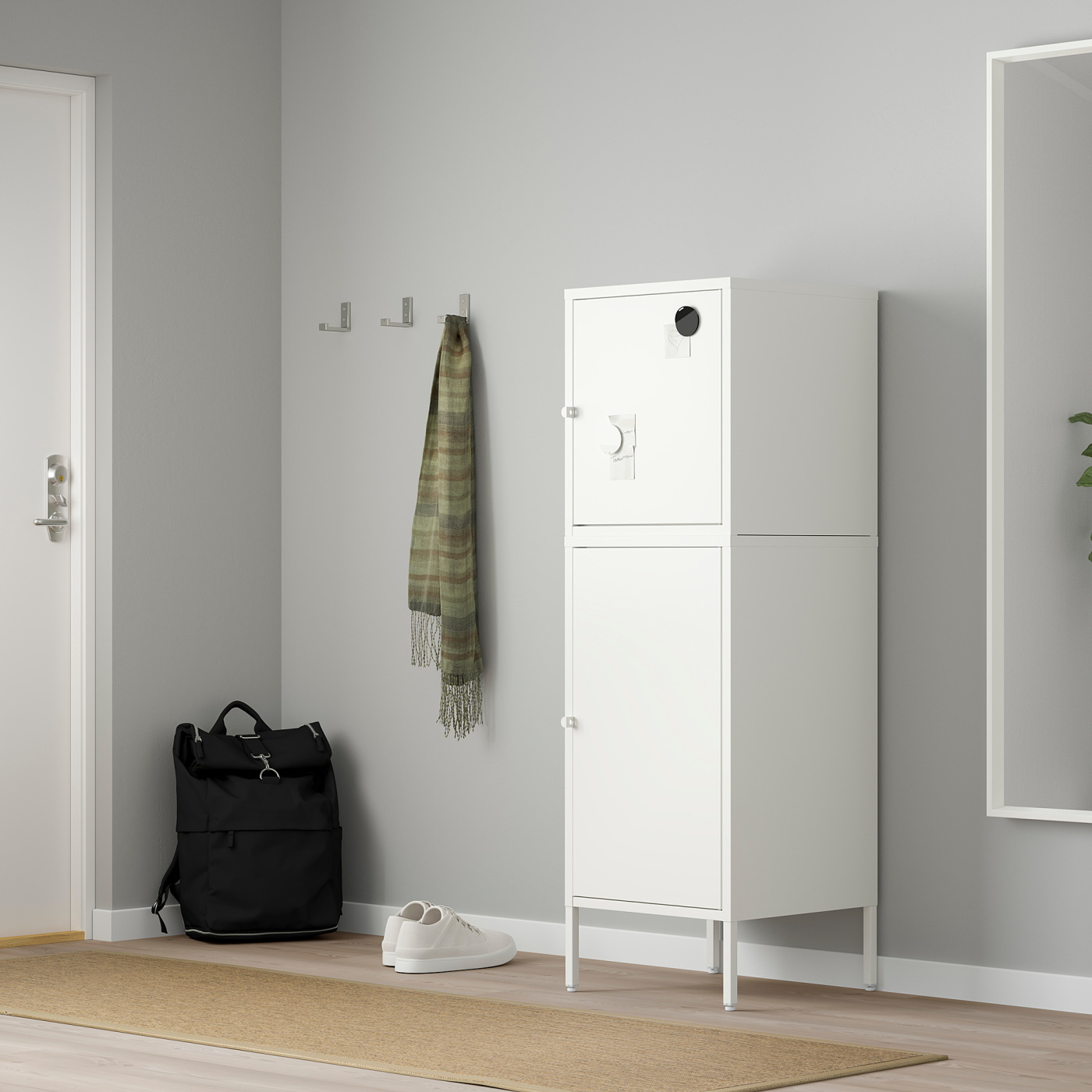 HÄLLAN storage combination with doors white - IKEA