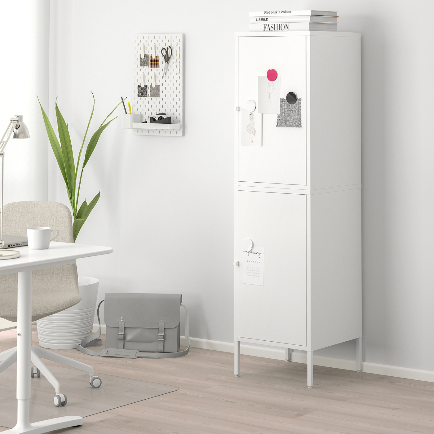 HÄLLAN storage combination with doors white - IKEA