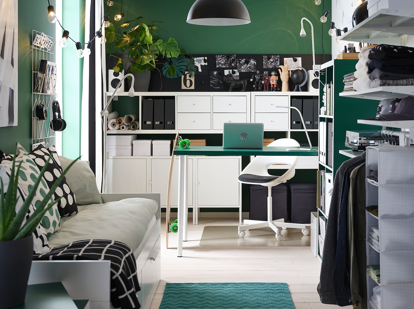 HÄLLAN storage combination with doors white - IKEA