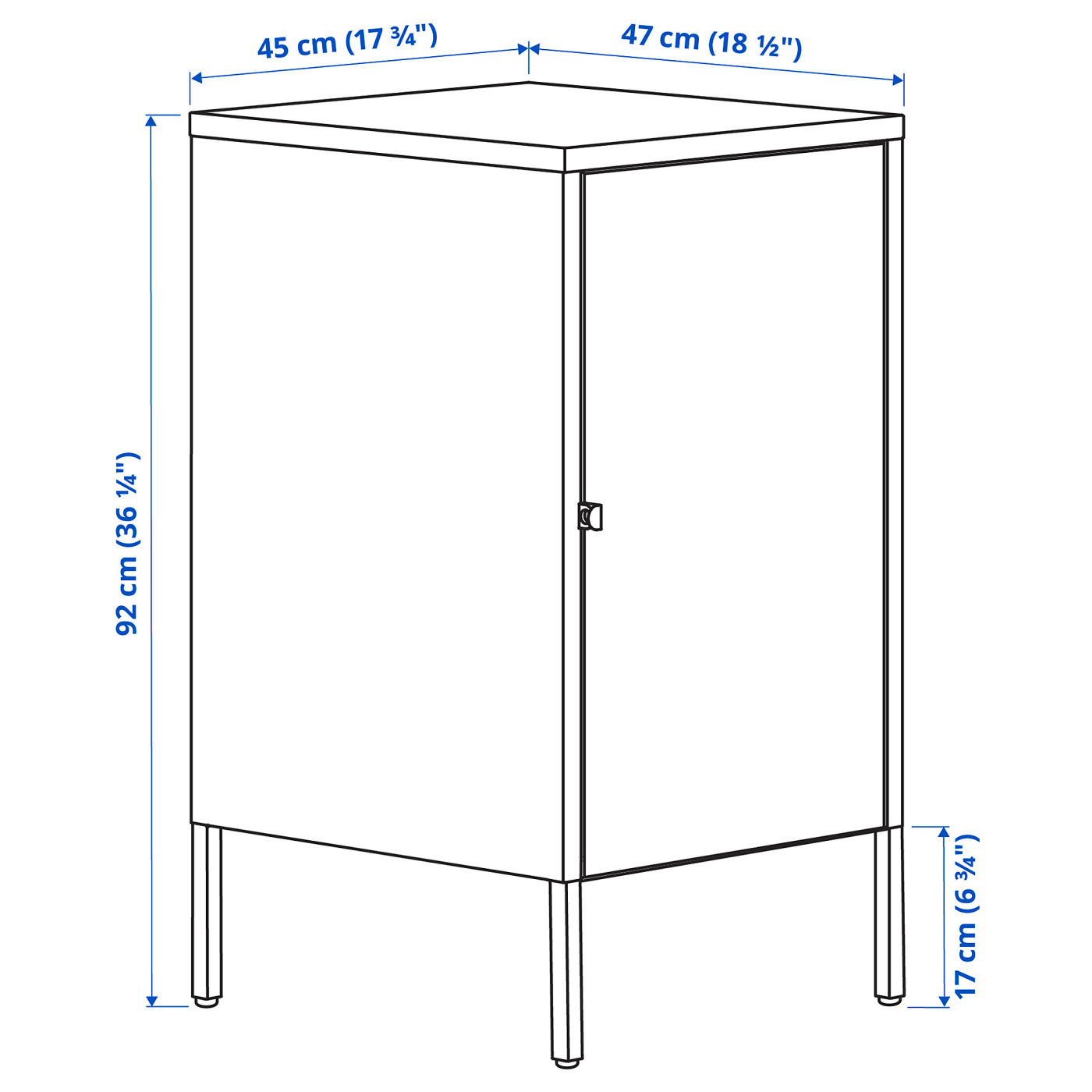 IKEA HALLAN 2枚扉キャビネット HÄLLAN storage combination with doors white - IKEA