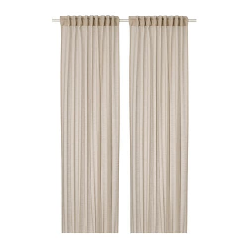 DYTÅG curtains, 1 pair dark beige/with heading tape - IKEA DYTÅG curtains, 1 pair dark beige/with heading tape - IKEA