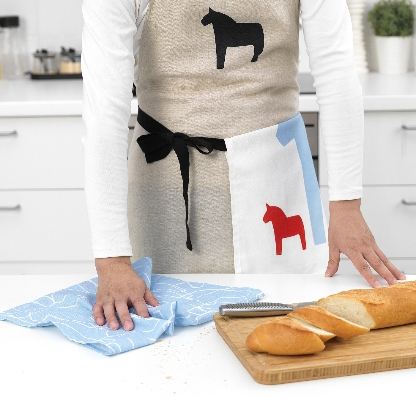 IKEA HÄGGEBY ヘッゲビー 60×60cm 扉 4点 HÄSTHAGE tea towel blue - IKEA