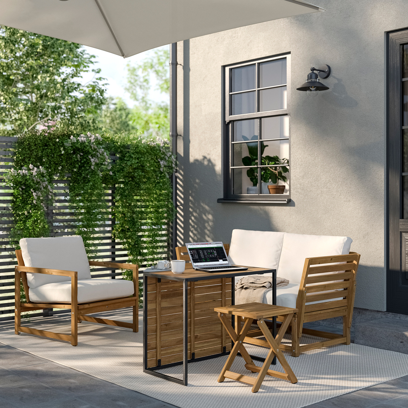HÅKANSKÄR coffee table outdoor/light brown stained - IKEA