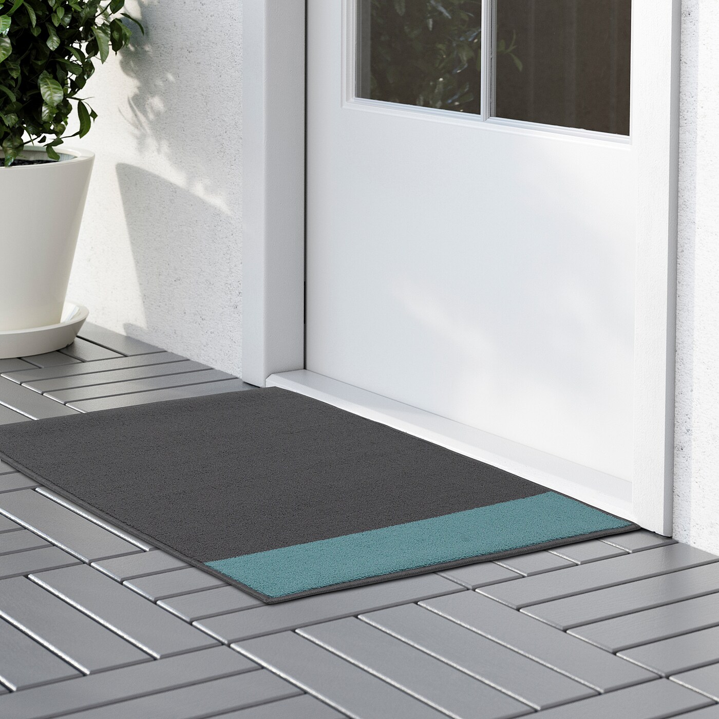 HALSTED door mat grey/blue - IKEA