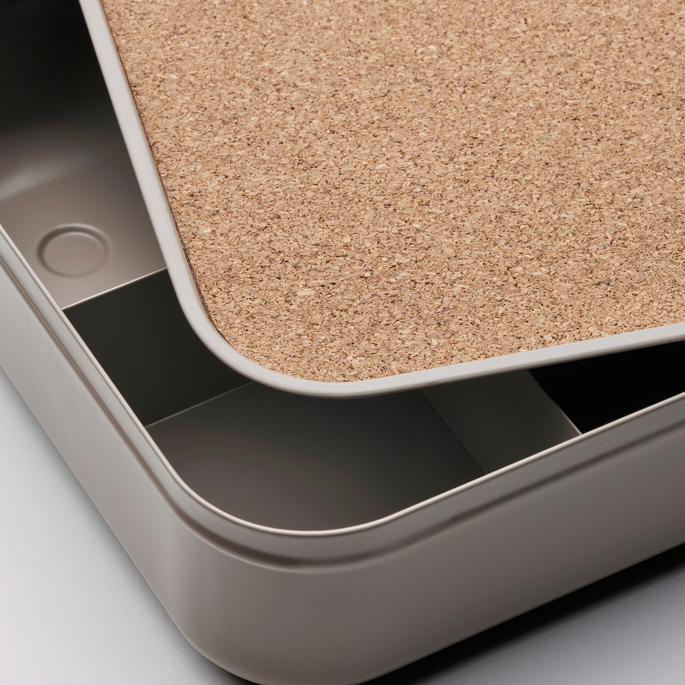 HARVMATTA box with compartments dark grey-beige - IKEA