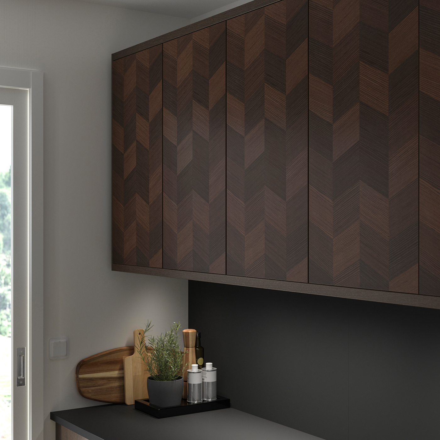 HASSLARP door brown patterned - IKEA