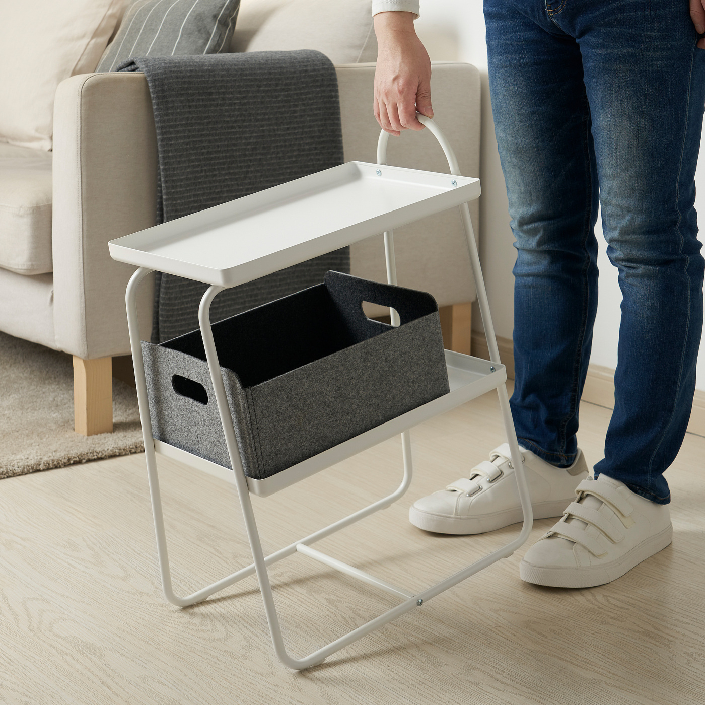 HATTÅSEN bedside table/shelf unit white - IKEA