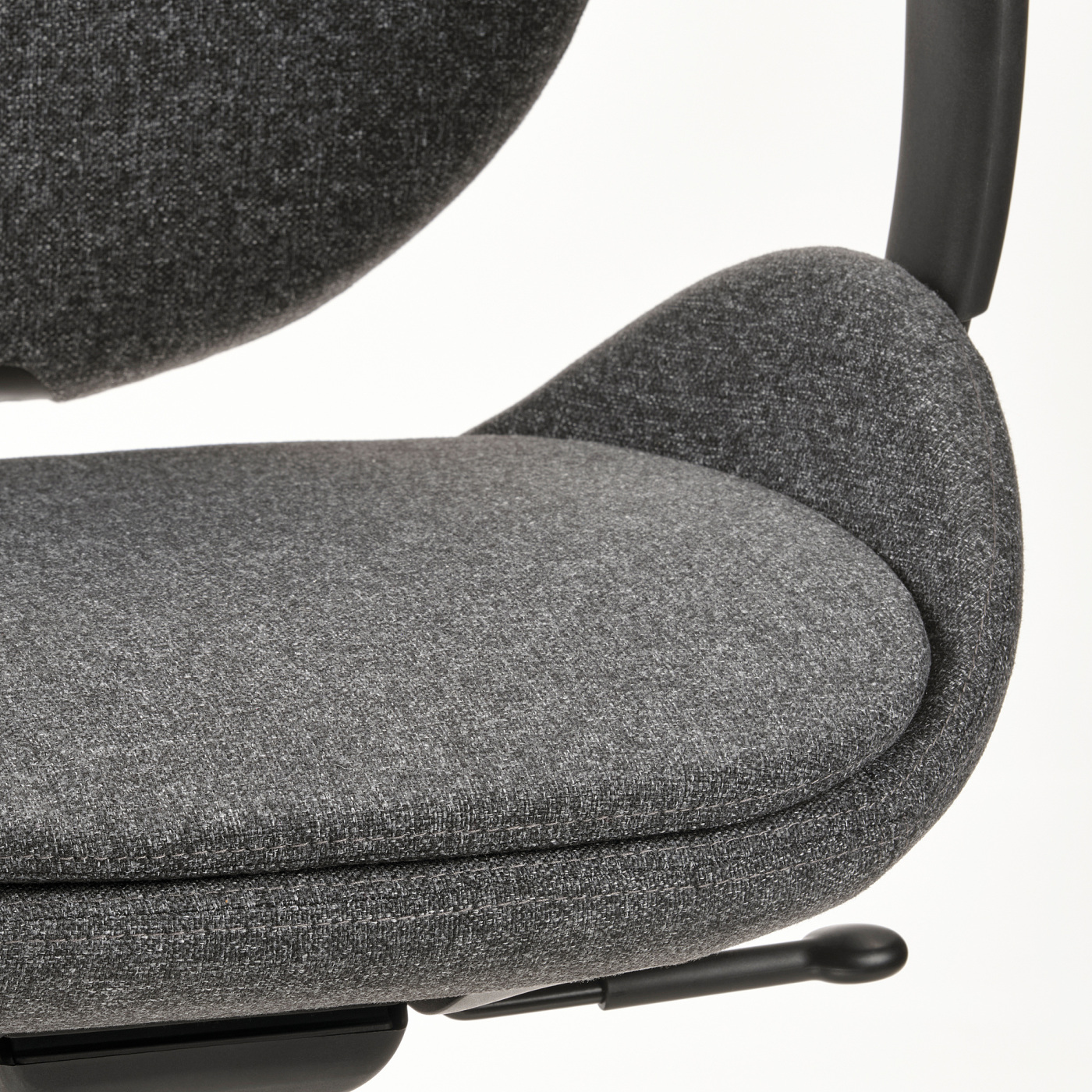 HATTEFJÄLL office chair with armrests Gunnared dark grey/black - IKEA