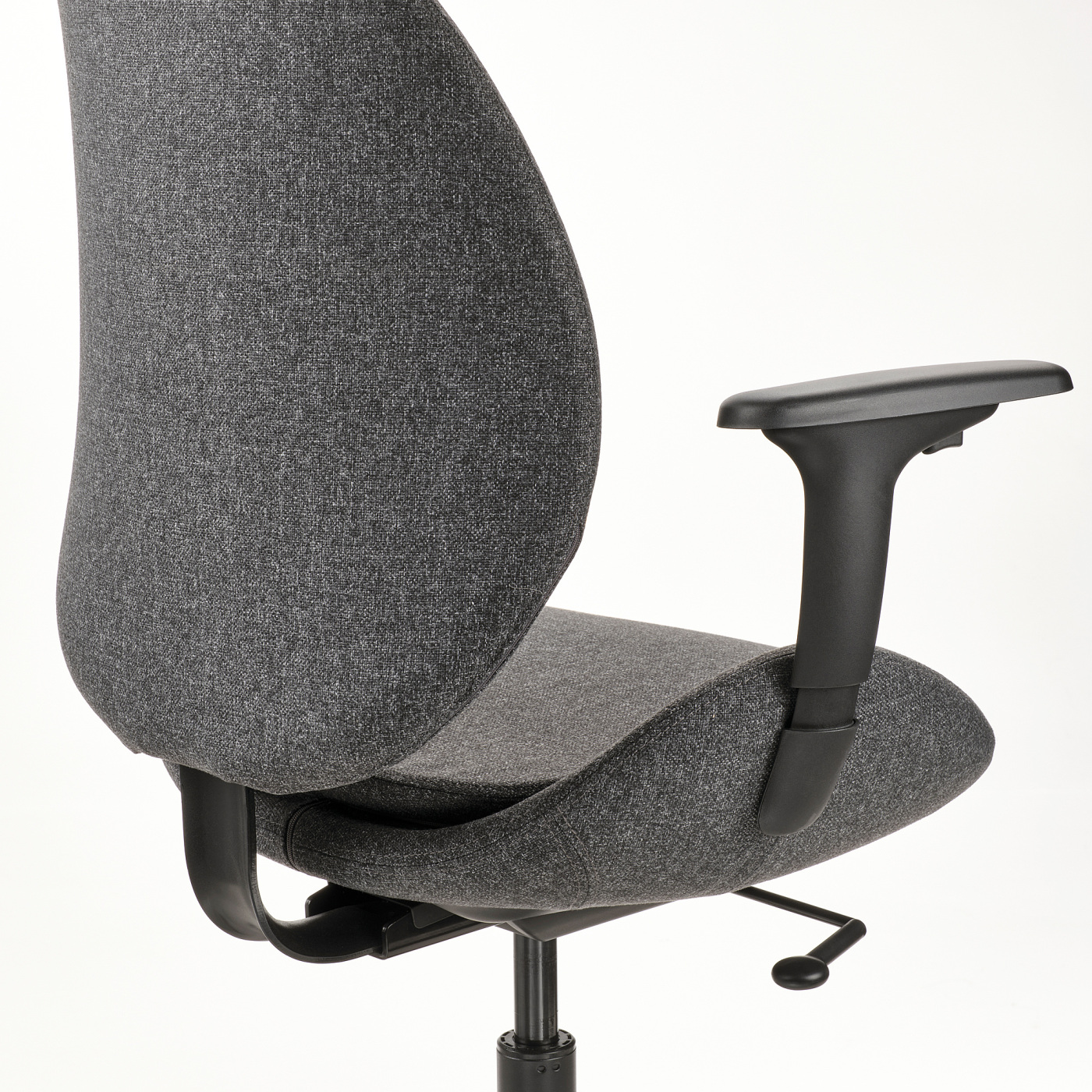 HATTEFJÄLL office chair with armrests Gunnared dark grey/black - IKEA