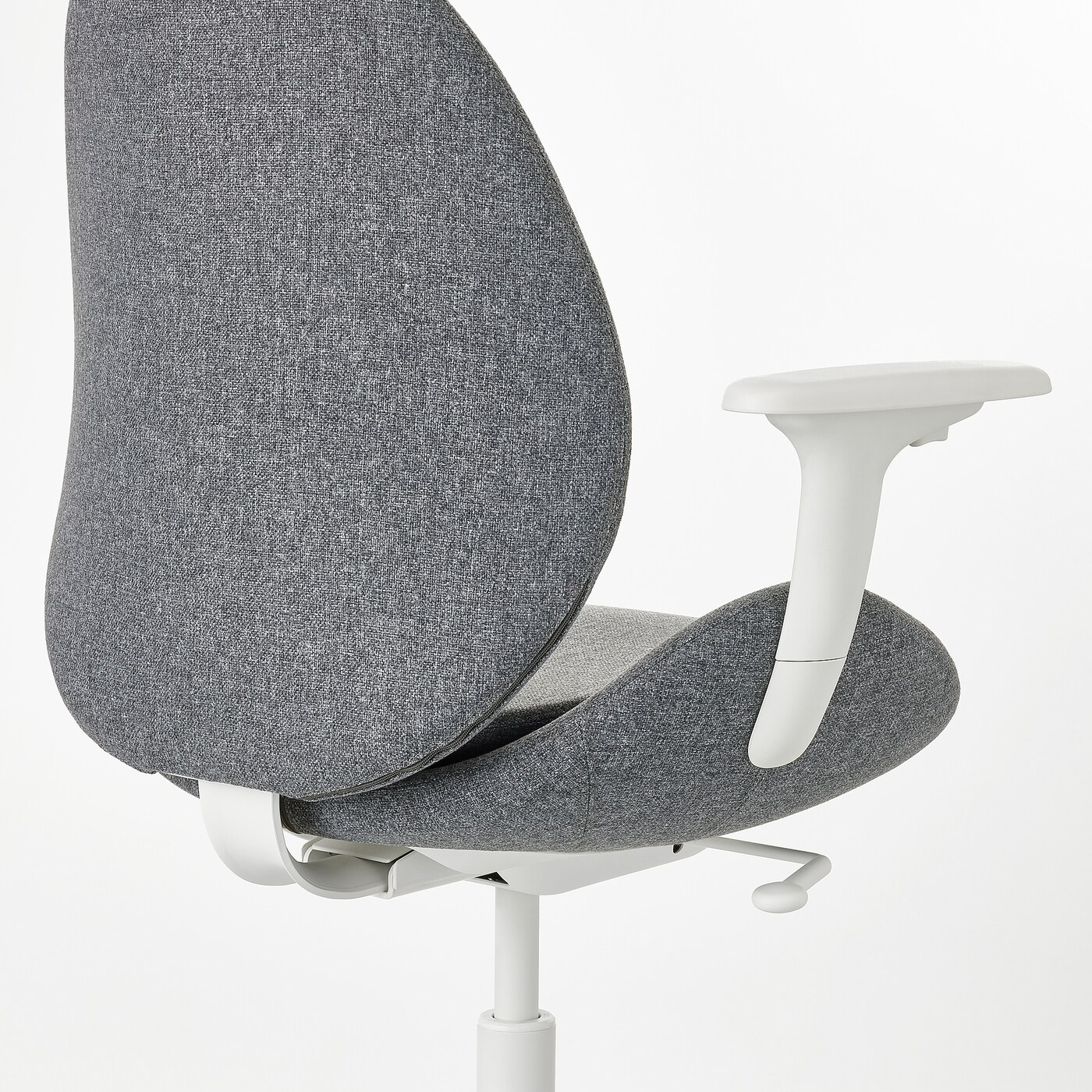 HATTEFJÄLL office chair with armrests Gunnared medium grey
