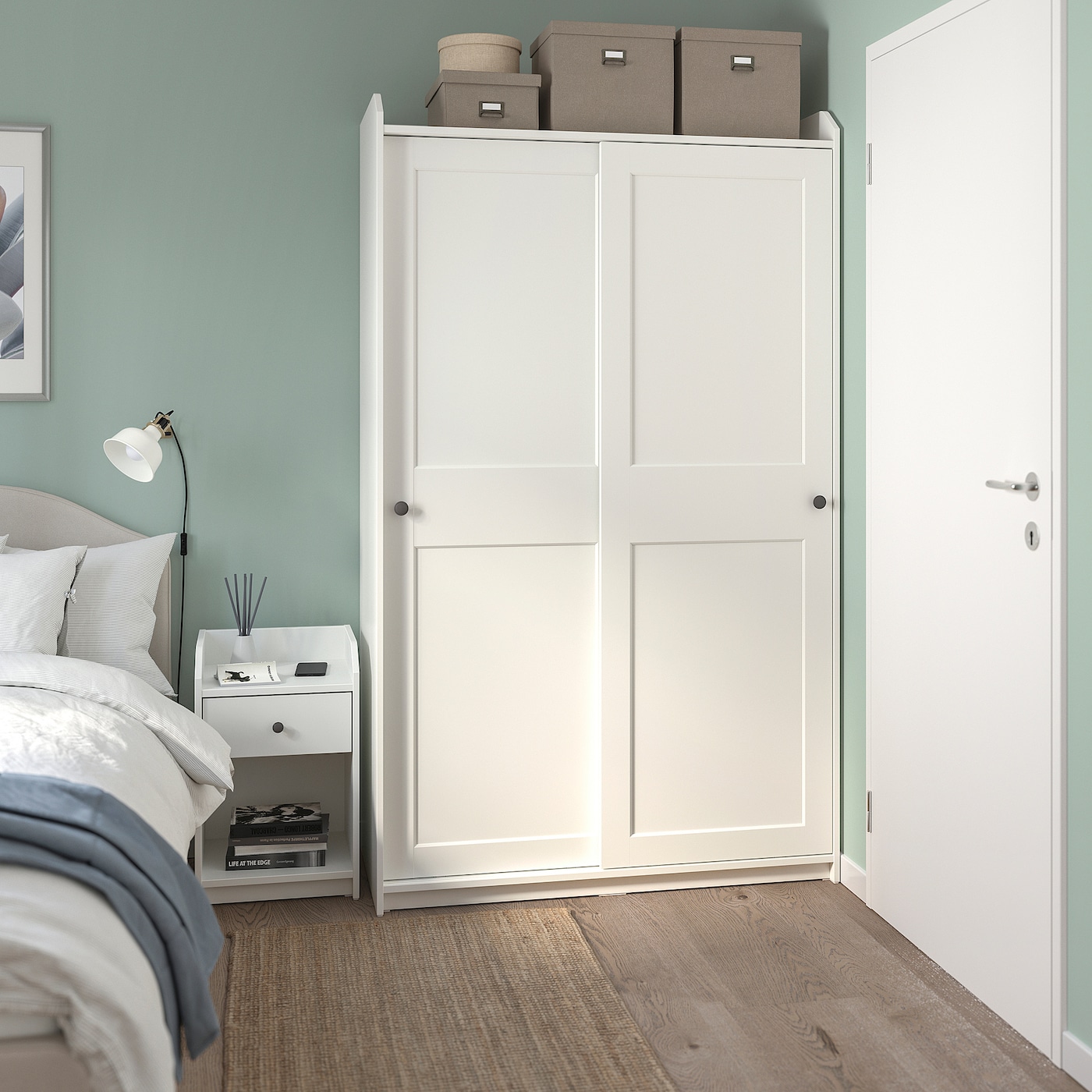 HAUGA bedside table white - IKEA