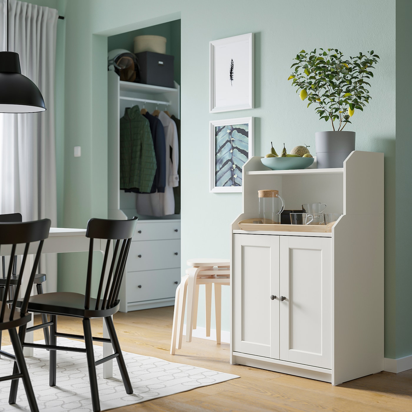 HAUGA cabinet with 2 doors white - IKEA