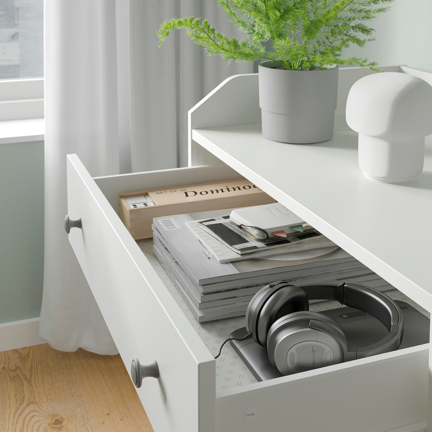 IKEA HAUGA 3段チェスト 70x46x84cm /分解状態・購入者組立 HAUGA chest of 6 drawers white - IKEA