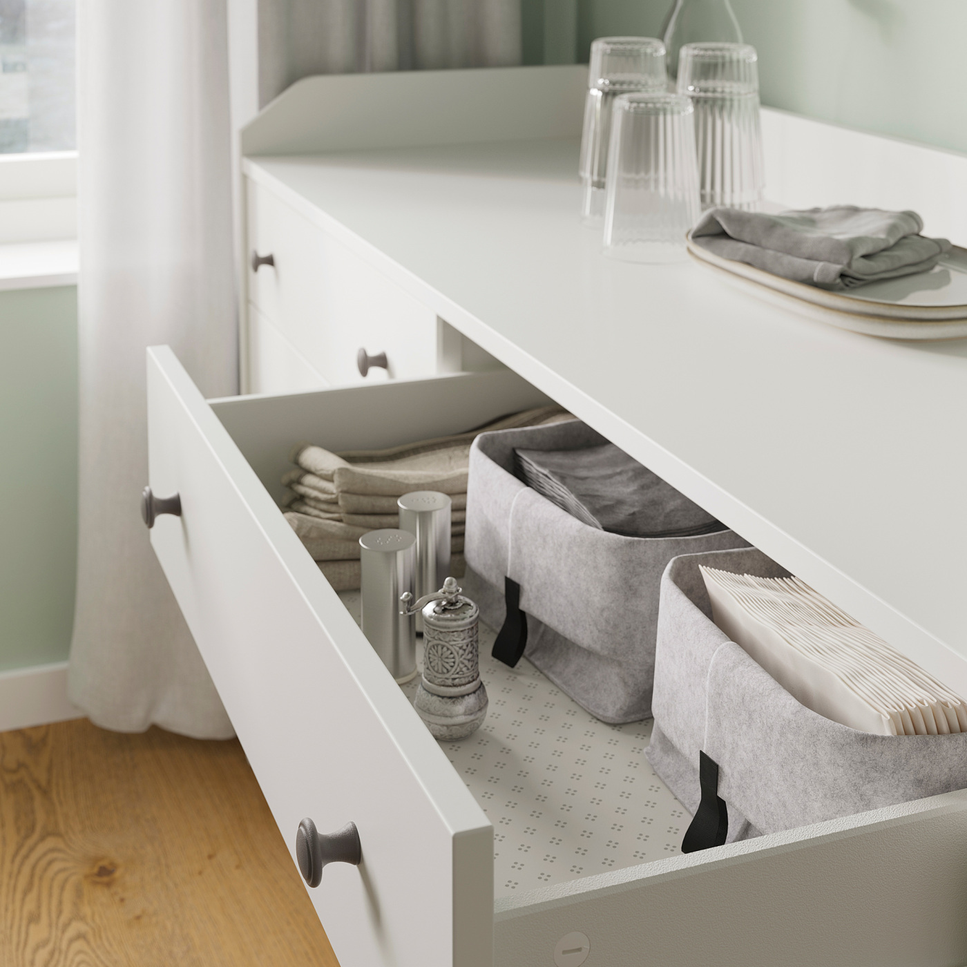 HAUGA chest of 6 drawers white - IKEA