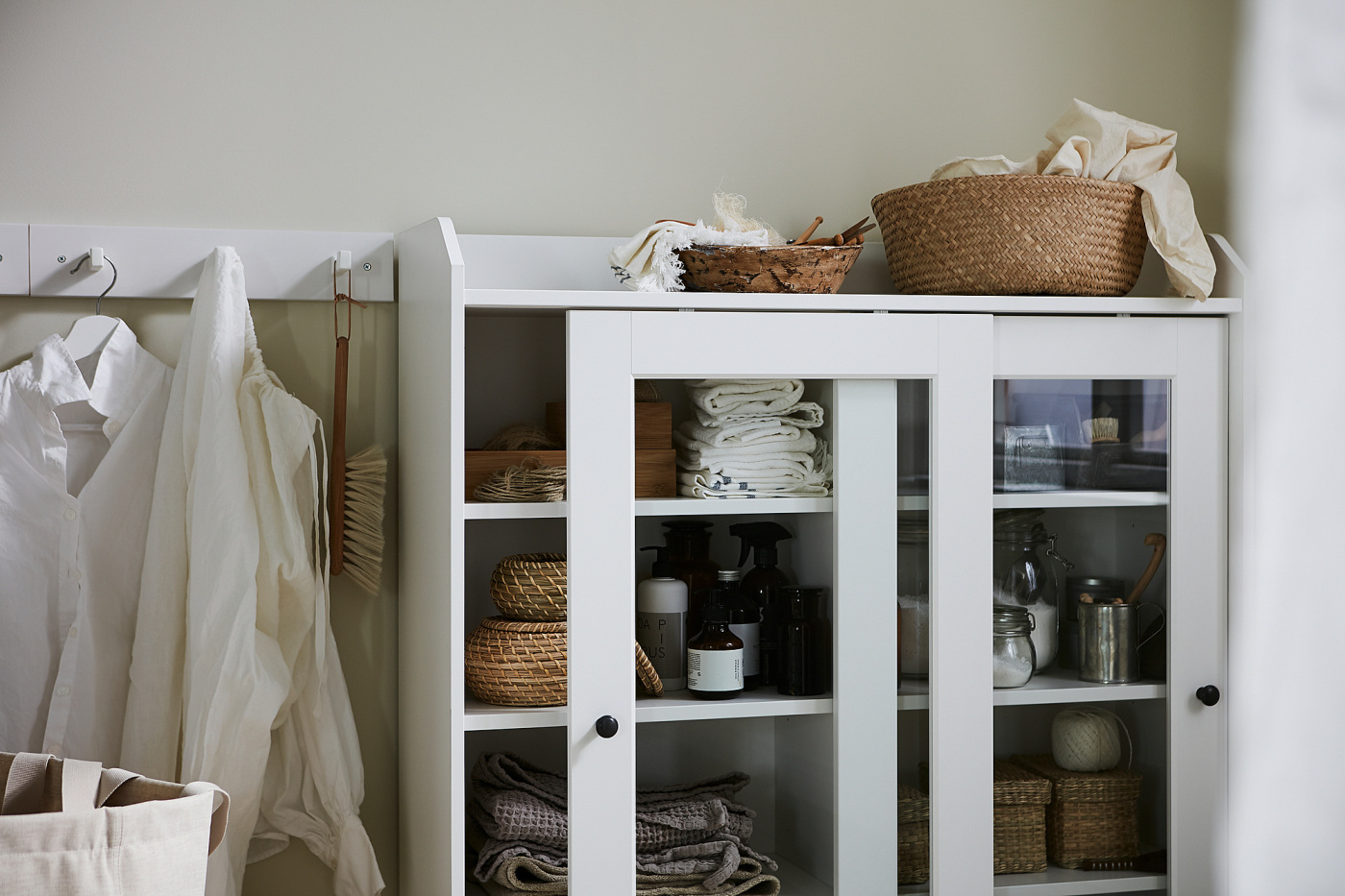 HAUGA glass-door cabinet white - IKEA