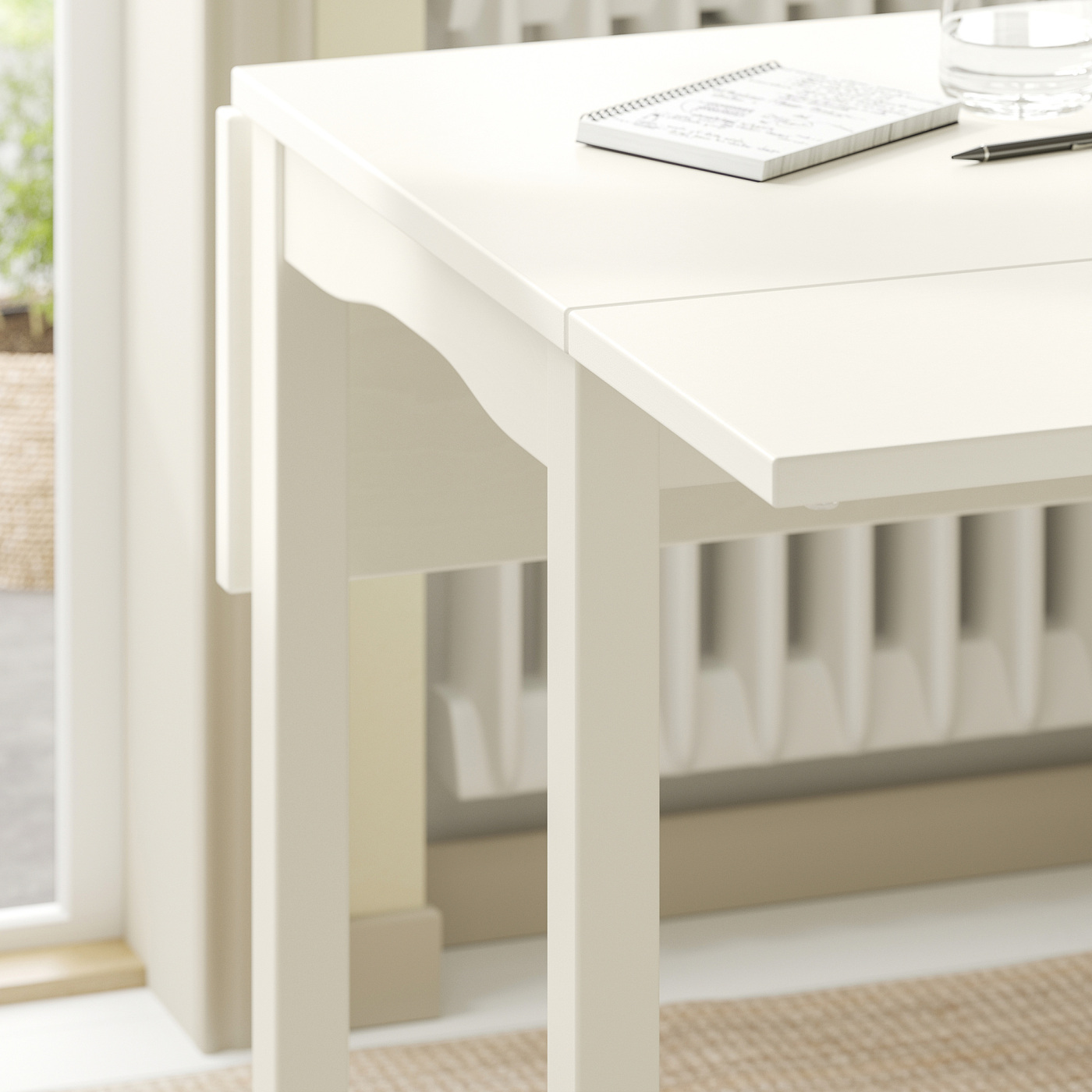 HAUGA / HAUGA table and 2 stools white/white - IKEA