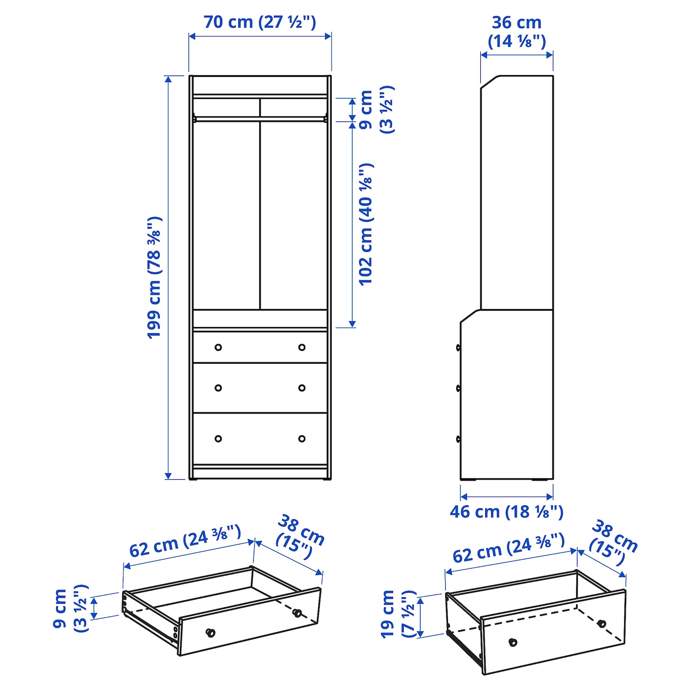 Drawer - カイママ【Drawer】カットソー MAXIMERA drawer, low white | IKEA Lietuva