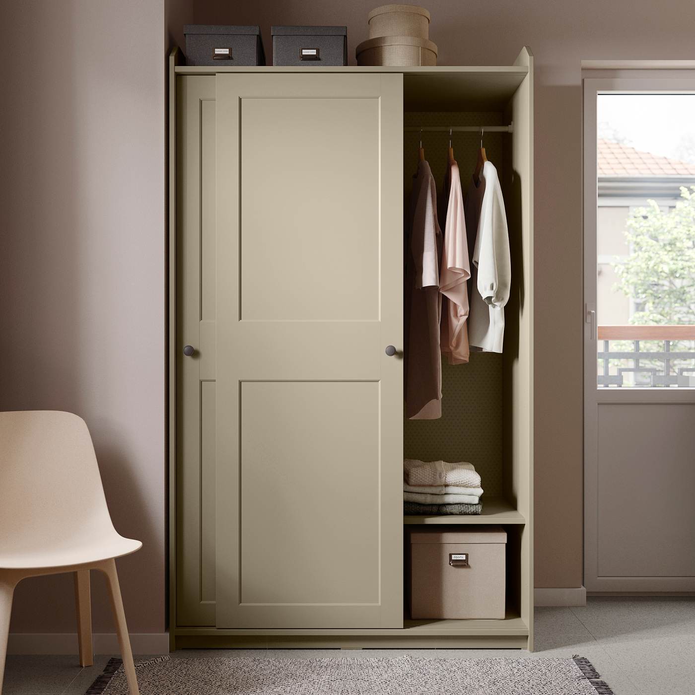 HAUGA shelf beige - IKEA