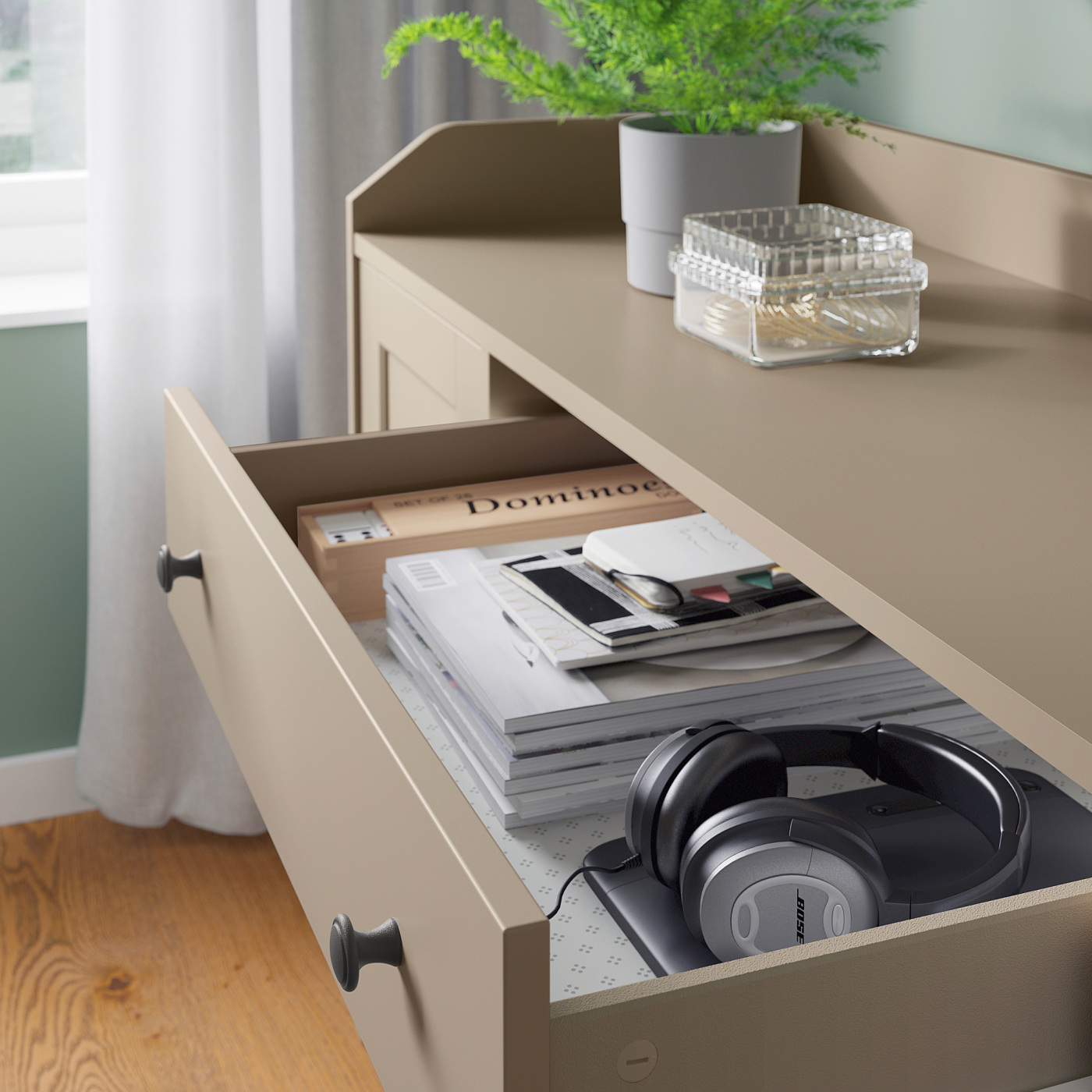 HAUGA sideboard beige - IKEA