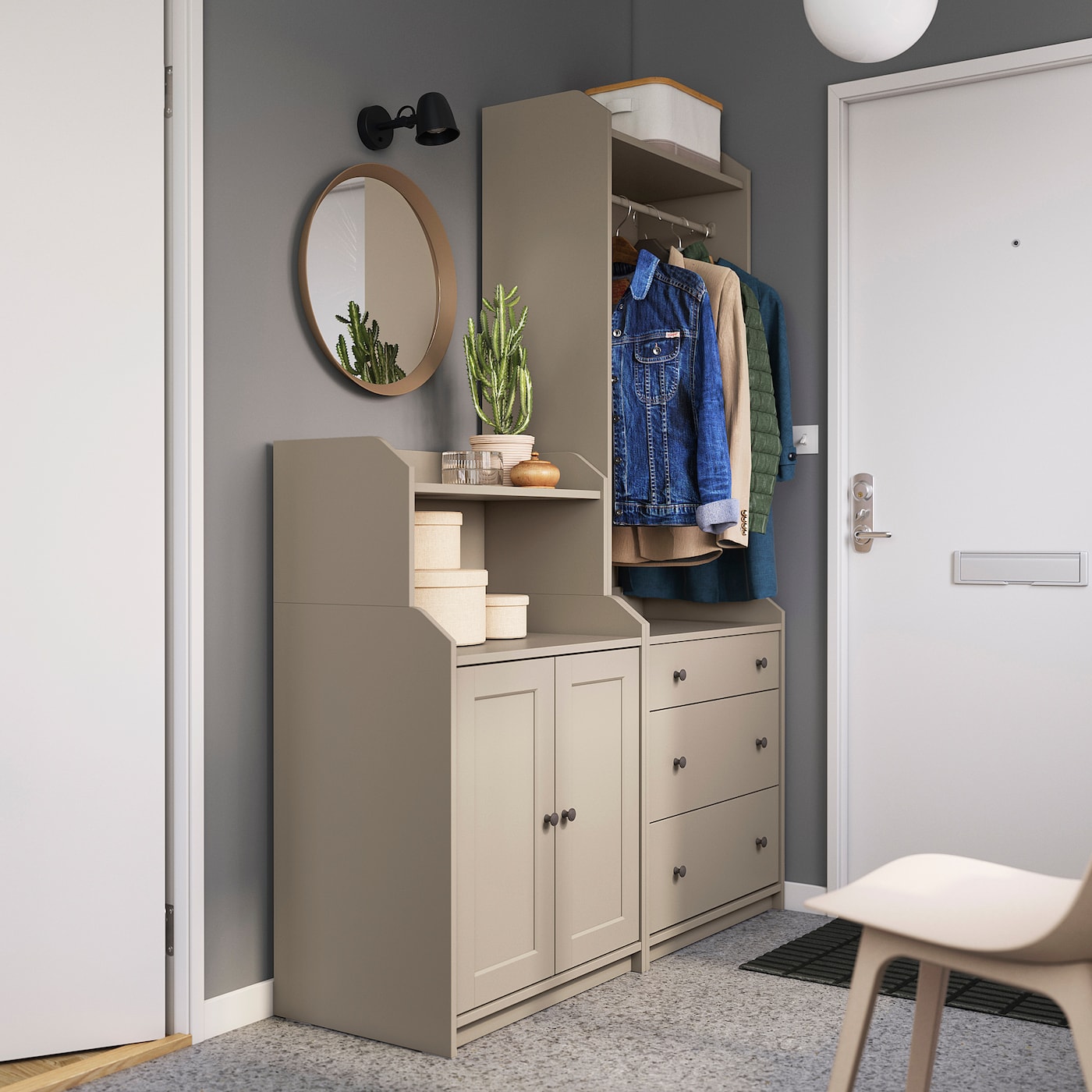 【IKEA】hauga ベージュ HAUGA storage combination beige - IKEA