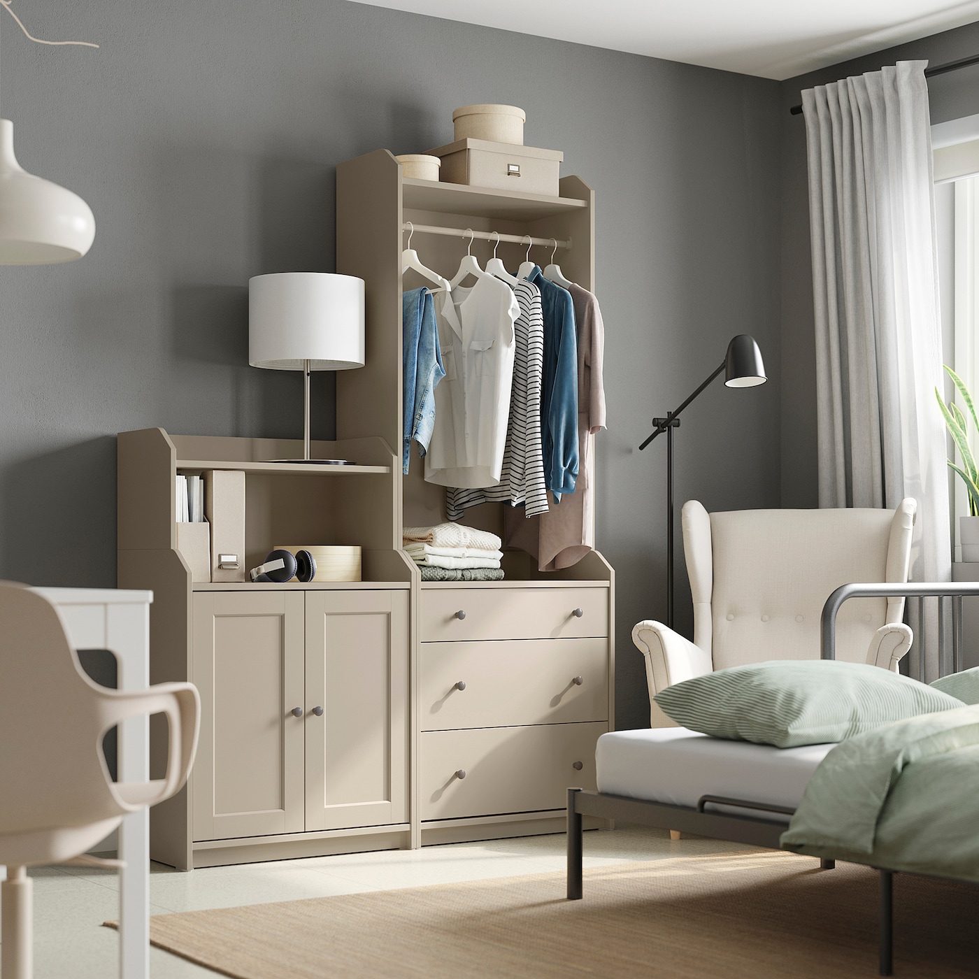 【IKEA】hauga ベージュ HAUGA ハウガ コレクションケース, ベージュ, 105x116 cm - IKEA