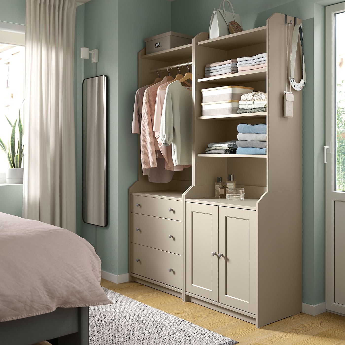 【IKEA】hauga ベージュ HAUGA storage combination beige - IKEA