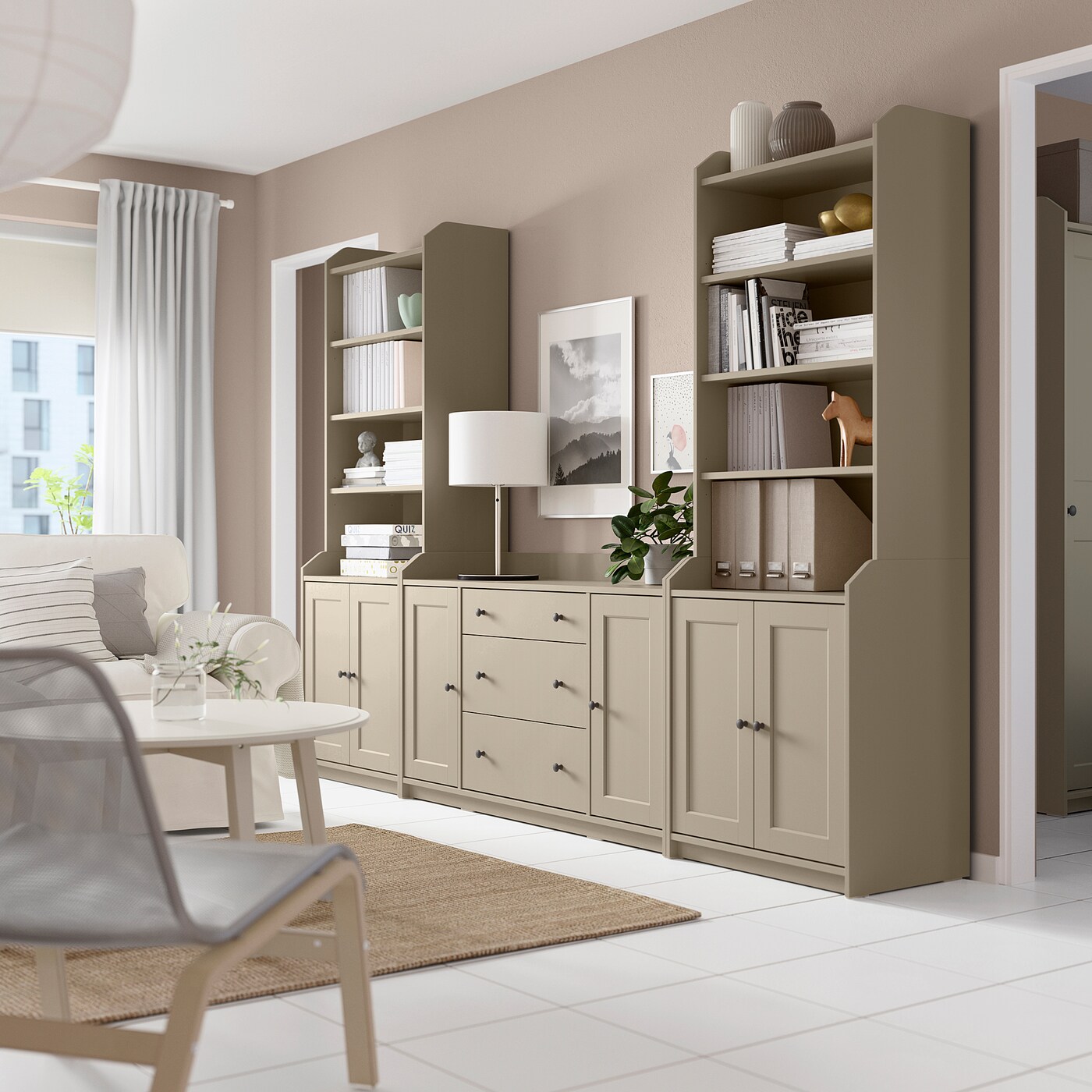 【IKEA】hauga ベージュ HAUGA storage combination beige - IKEA