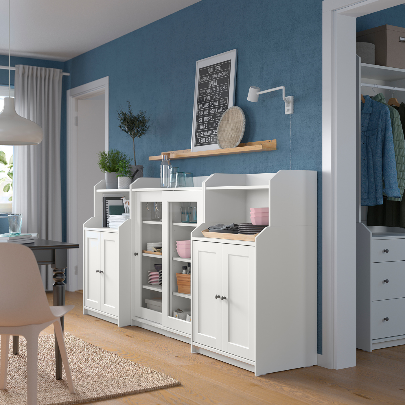 HAUGA storage combination white - IKEA