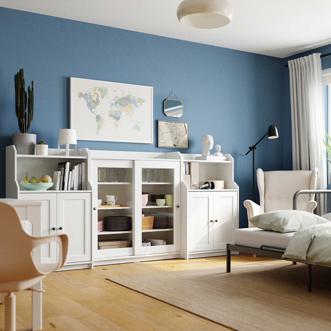 HAUGA storage combination white - IKEA