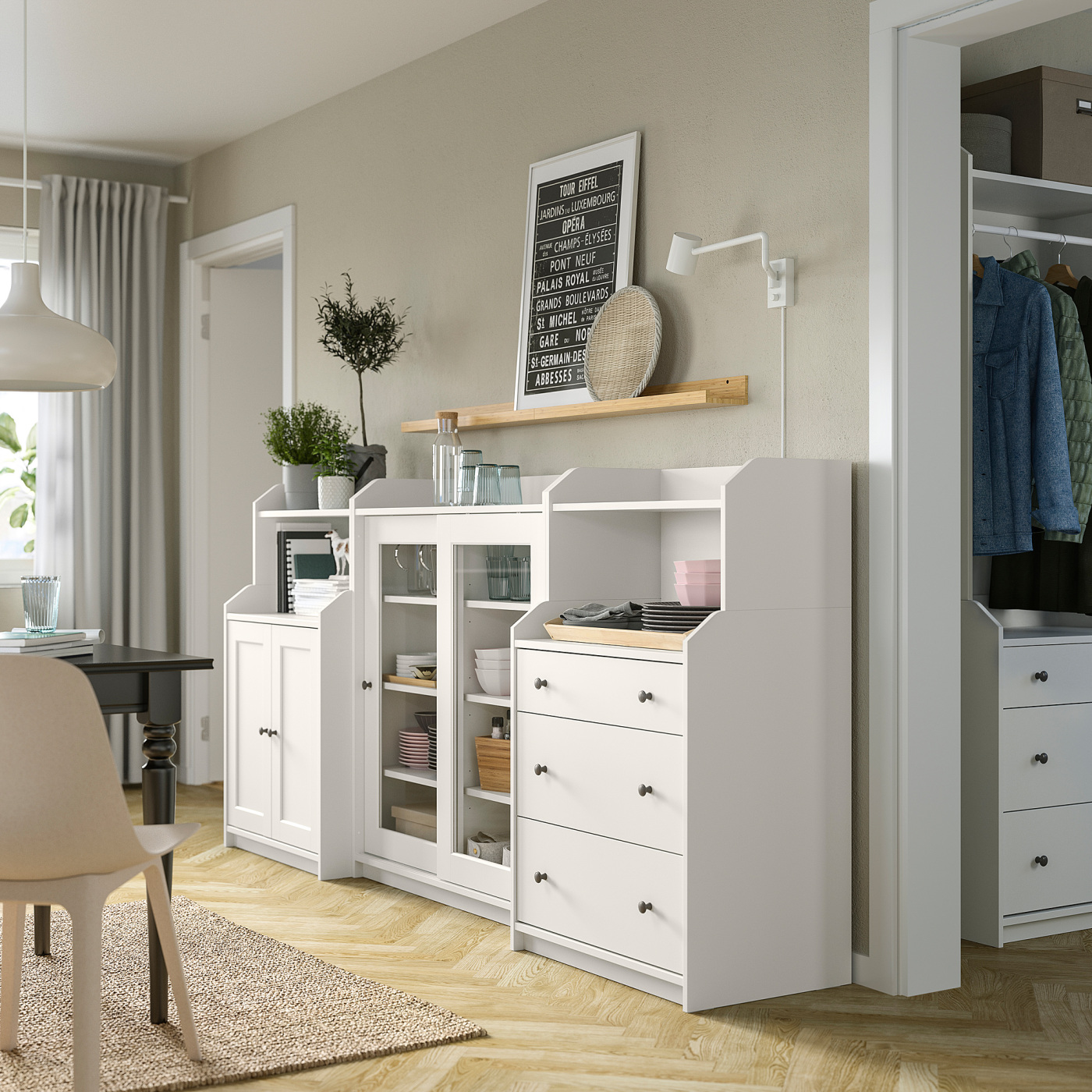 HAUGA storage combination white - IKEA