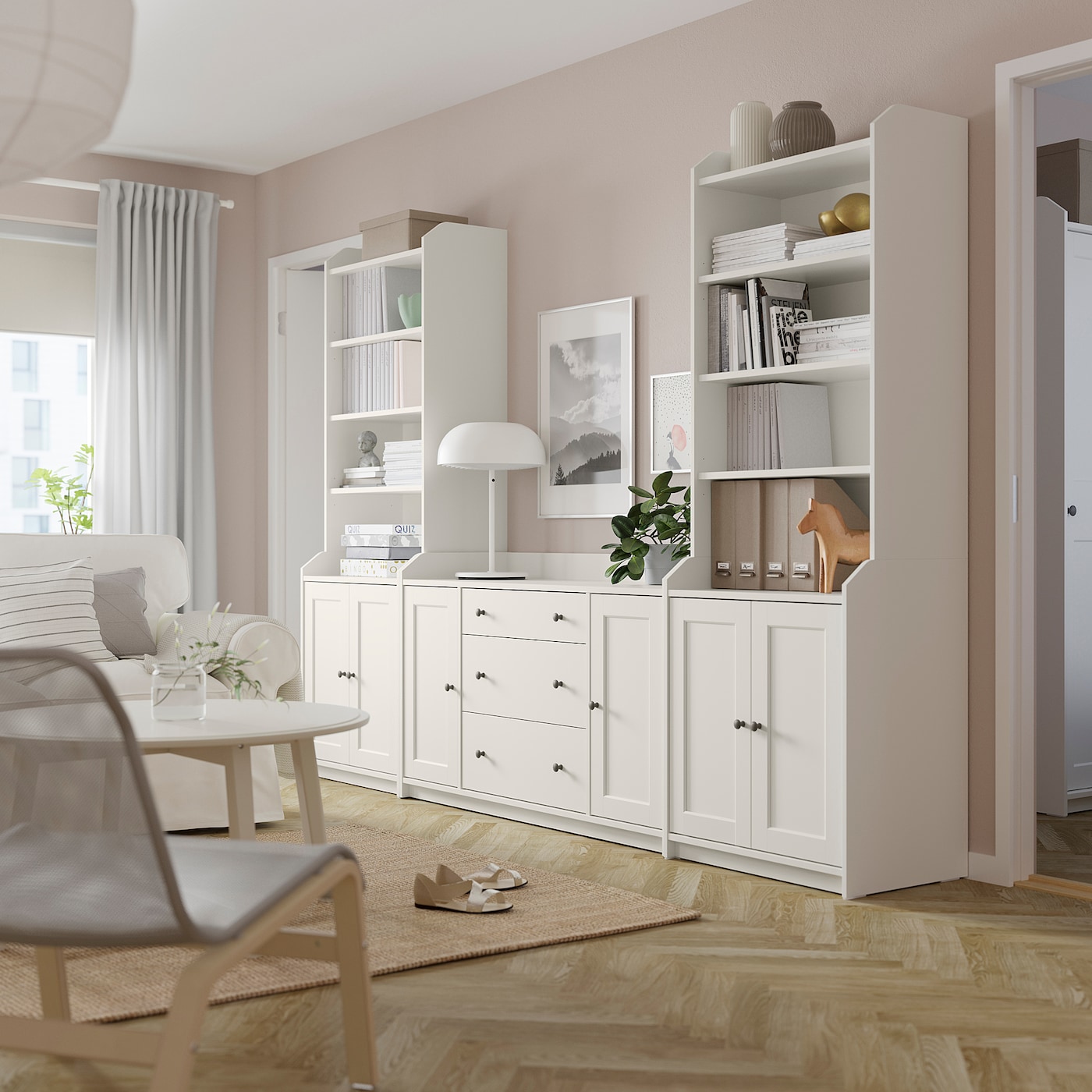 HAUGA storage combination white - IKEA