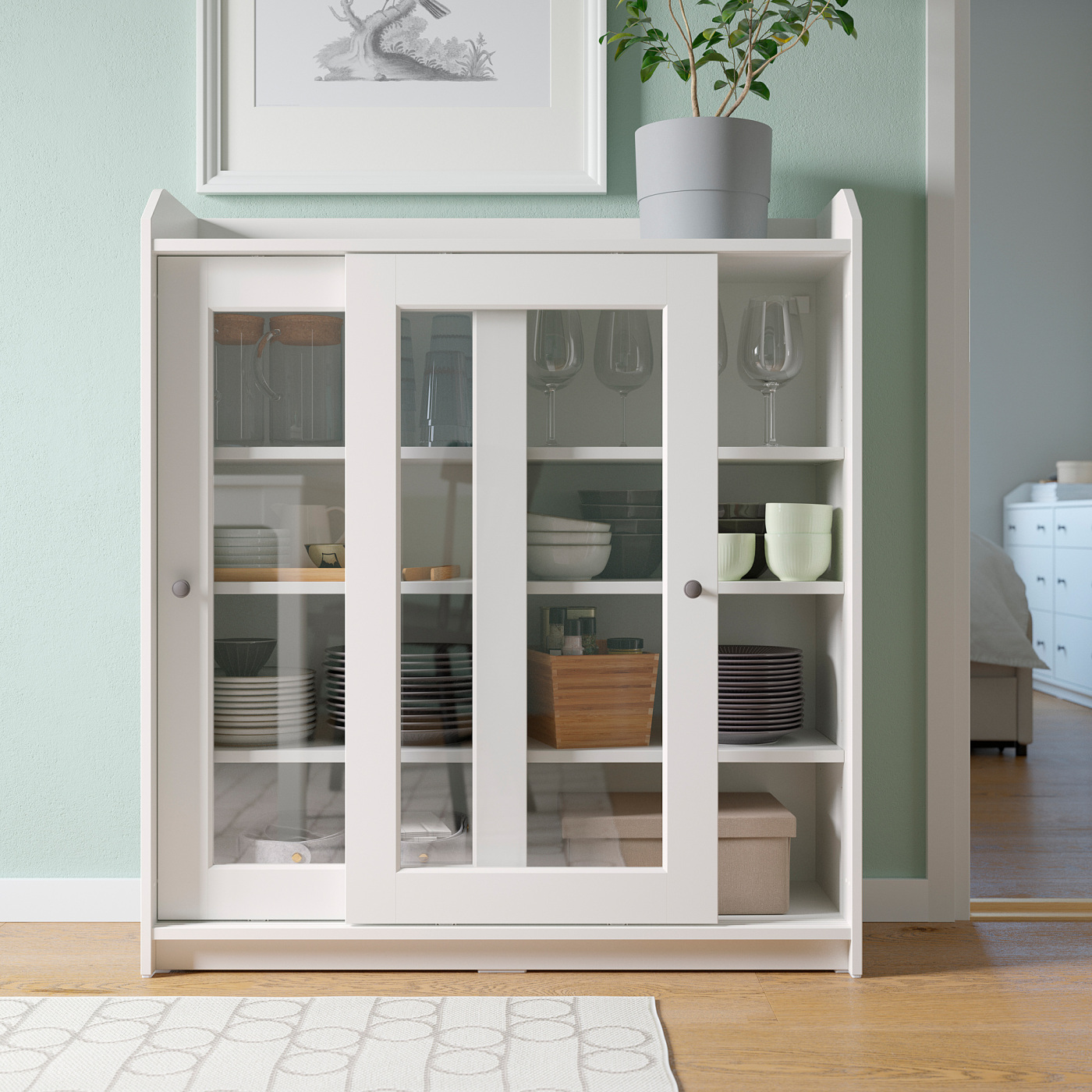 HAUGA storage combination white - IKEA
