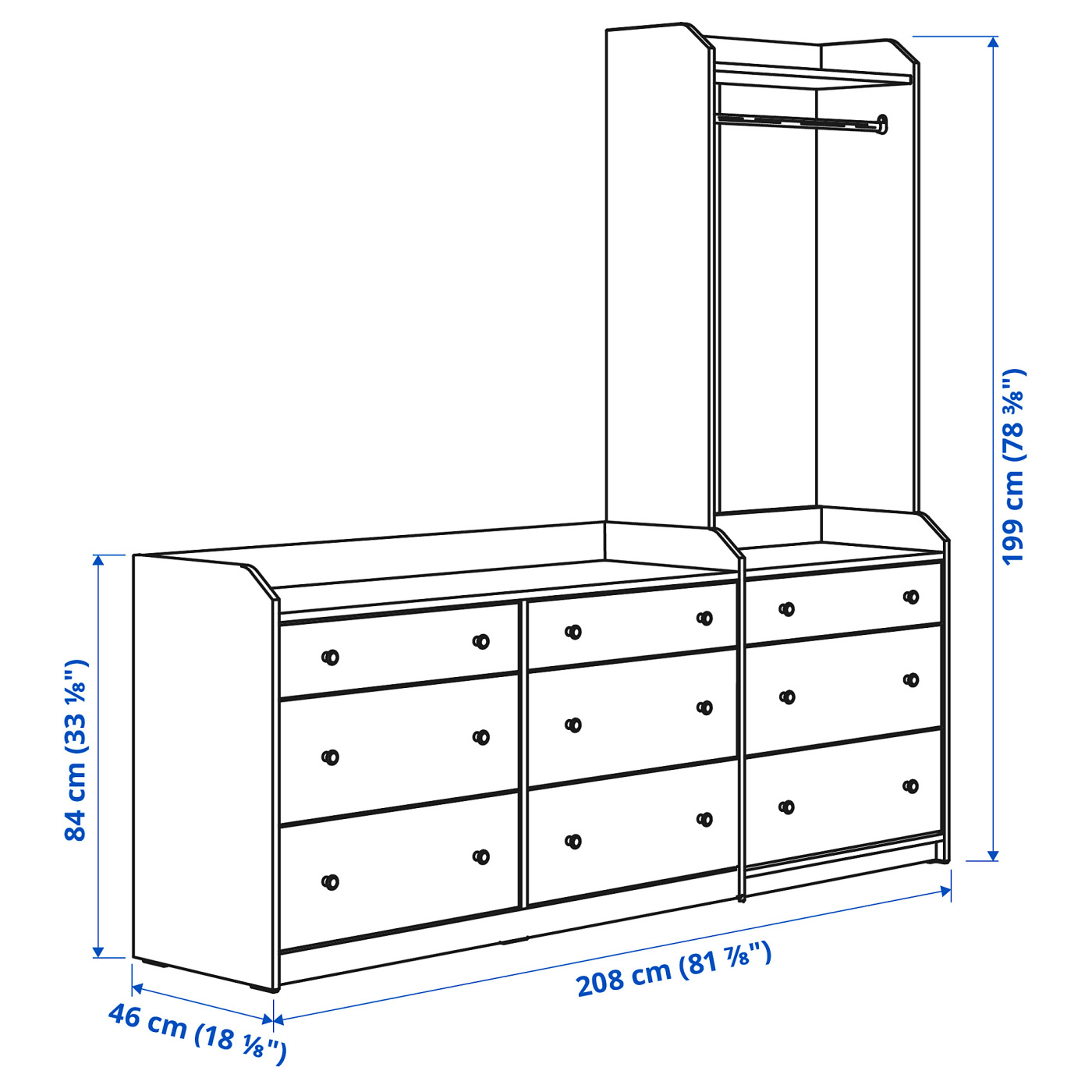 HAUGA storage combination white - IKEA