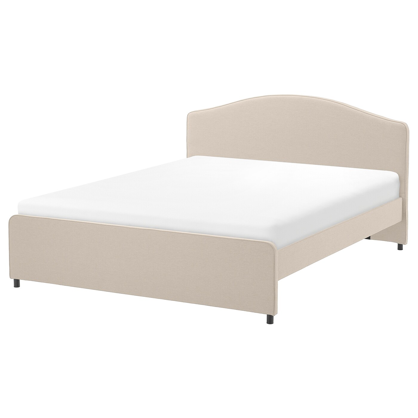 【IKEA】hauga ベージュ HAUGA upholstered bed frame Lofallet beige - IKEA