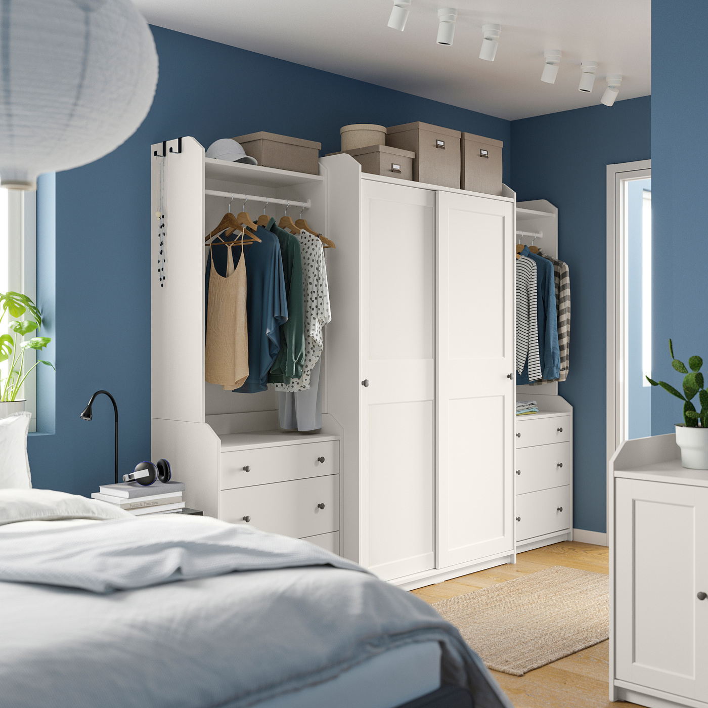 HAUGA wardrobe combination white - IKEA