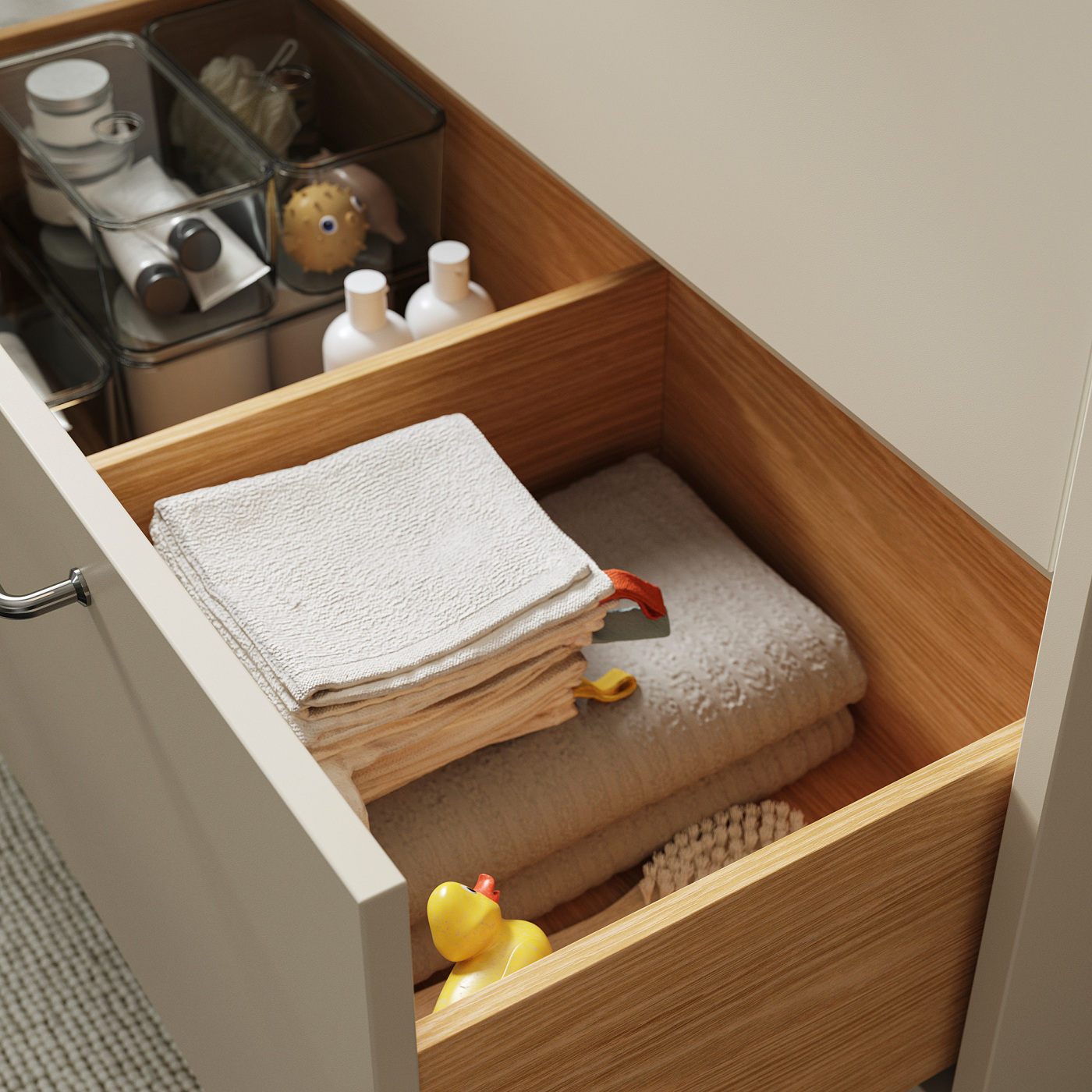 IKEA カウンター
チェアセット 2脚付き　美品 HAVBÄCK / ORRSJÖN wash-stand/wash-basin/tap beige/black marble